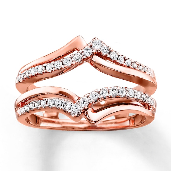 Previously Owned Diamond Enhancer Ring 1/4 ct tw Round-cut 14K Rose Gold Size 4.5