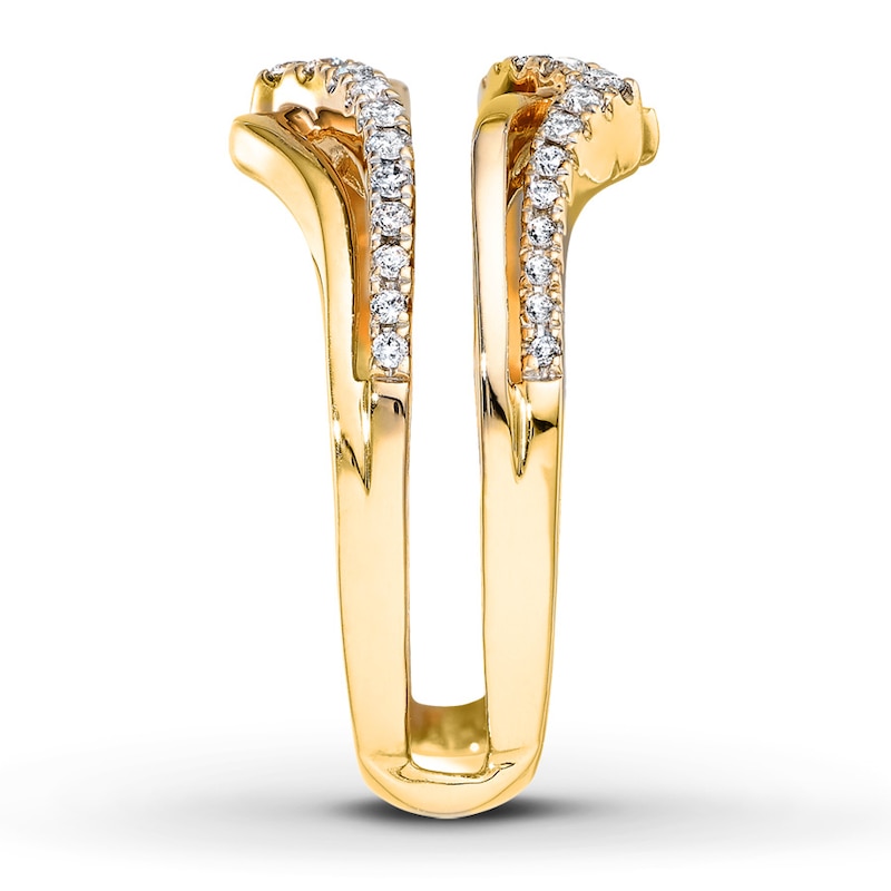 Main Image 3 of Previously Owned Diamond Enhancer Ring 1/4 ct tw Round-cut 14K Yellow Gold Size 10