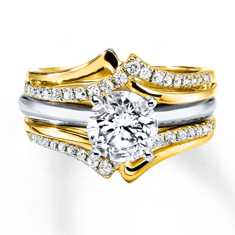 Main Image 4 of Previously Owned Diamond Enhancer Ring 1/4 ct tw Round-cut 14K Yellow Gold Size 10