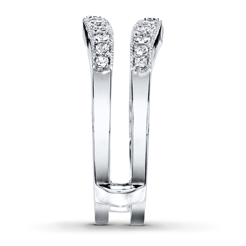 Main Image 3 of Previously Owned Diamond Enhancer Ring 1/4 ct tw Round-cut 10K White Gold Size 4.75