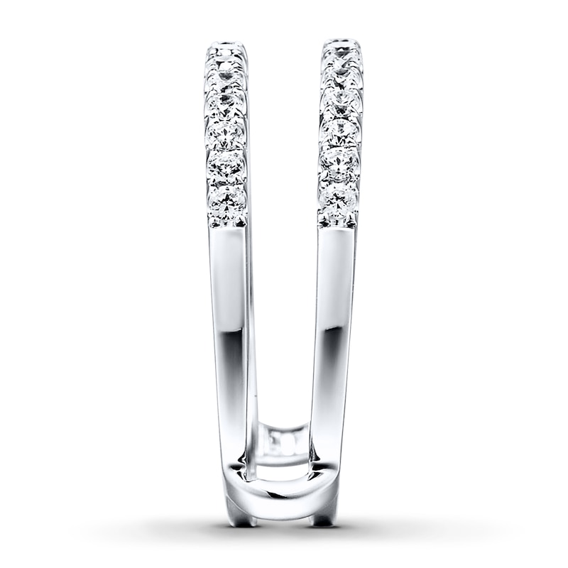 Main Image 2 of Previously Owned Diamond Enhancer Ring 1/2 ct tw Round-cut 14K White Gold Size 4.5