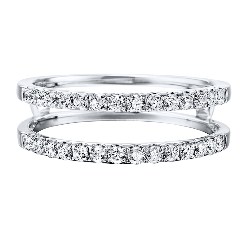 Main Image 3 of Previously Owned Diamond Enhancer Ring 1/2 ct tw Round-cut 14K White Gold Size 4.5