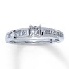 Thumbnail Image 1 of Previously Owned Diamond Engagement Ring 5/8 ct tw Princess-cut 14K White Gold Size 3.5