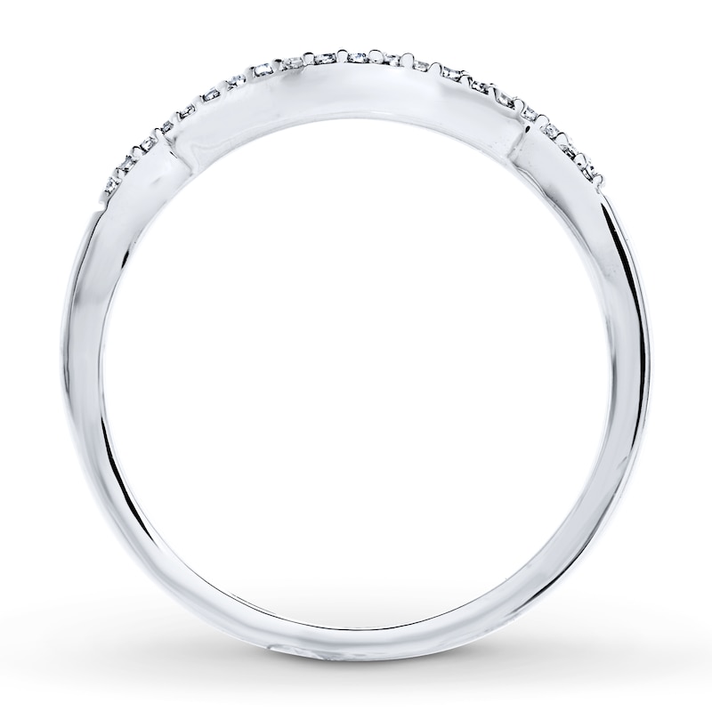 Previously Owned Diamond Wedding Band 1/15 ct tw Round-cut 10K White Gold