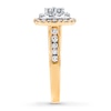 Thumbnail Image 3 of Previously Owned Diamond Engagement Ring 3/4 ct tw Princess/Round 14K Gold Size 12