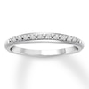 Thumbnail Image 1 of Previously Owned Diamond Wedding Band 1/20 ct tw Round-cut 10K White Gold - Size 4.5