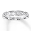 Thumbnail Image 0 of Previously Owned Diamond Anniversary Band 1 ct tw Princess-cut 14K White Gold - Size 4.5