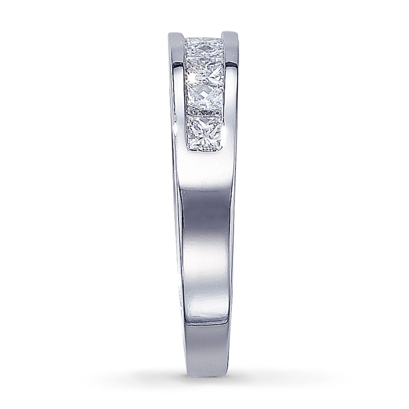 Previously Owned Diamond Anniversary Band 1 ct tw Princess-cut 14K White Gold - Size 4.5