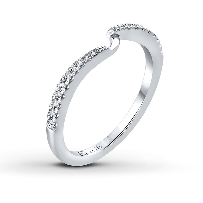 Main Image 2 of Previously Owned Ever Us Band 1/8 ct tw Round-cut Diamonds 14K White Gold Size 10.5