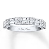 Thumbnail Image 1 of Previously Owned Neil Lane Anniversary Band 1 ct tw Baguette & Round-cut Diamond 14K White Gold Size 9