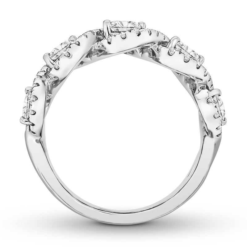 Main Image 2 of Previously Owned Diamond Anniversary Band 1-1/4 ct tw Round-cut 14K White Gold