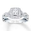 Thumbnail Image 1 of Previously Owned Neil Lane Diamond Ring 1 ct tw Princess & Round-cut 14K White Gold Size 8