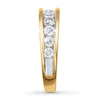 Thumbnail Image 3 of Previously Owned Wedding Band 1-1/5 ct tw Round-cut Diamonds 14K Yellow Gold - Size 10.25