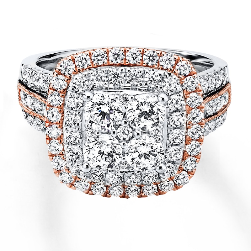 Main Image 1 of Previously Owned Diamond Ring 2 ct tw Round-cut 14K Two-Tone Gold Size 10.25