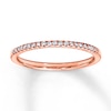 Thumbnail Image 1 of Previously Owned Diamond Wedding Band 1/10 ct tw Round-cut 14K Rose Gold Size 5.5