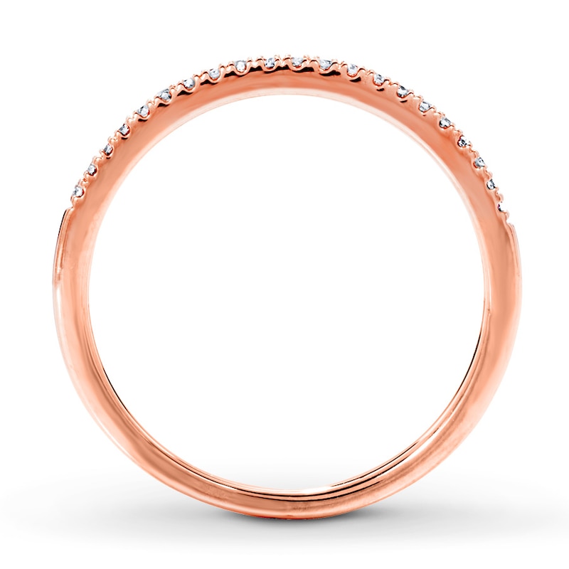 Main Image 2 of Previously Owned Diamond Wedding Band 1/10 ct tw Round-cut 14K Rose Gold Size 5.5
