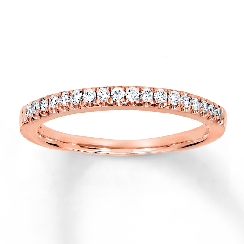 Main Image 1 of Previously Owned Diamond Wedding Band 1/5 ct tw Round-cut 14K Rose Gold Size 9