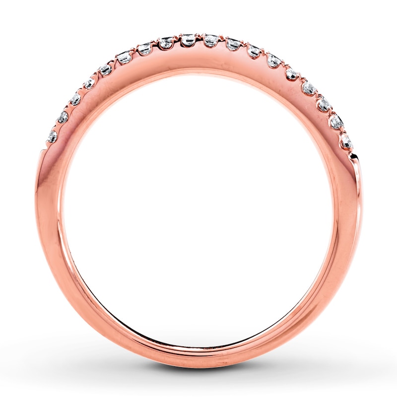 Main Image 2 of Previously Owned Diamond Wedding Band 1/5 ct tw Round-cut 14K Rose Gold Size 9