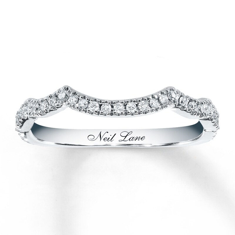 Main Image 1 of Previously Owned Neil Lane Diamond Wedding Ring 1/5 ct tw Round-cut 14K White Gold Size 5.5