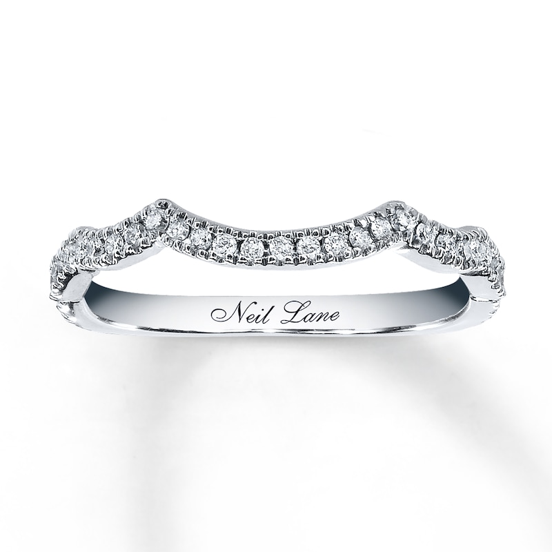 Main Image 1 of Previously Owned Neil Lane Wedding Band 1/5 ct tw Round-cut Diamonds 14K White Gold Size 8.5