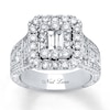 Thumbnail Image 1 of Previously Owned Neil Lane Engagement Ring 2-3/4 ct tw Baguette, Princess & Round-cut Diamonds 14K White Gold - Size 9