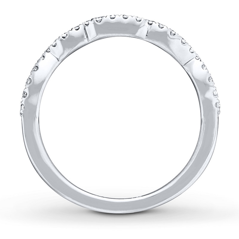 Main Image 2 of Previously Owned Neil Lane Wedding Band 1/6 ct tw Round-cut Diamonds 14K White Gold - Size 5.25