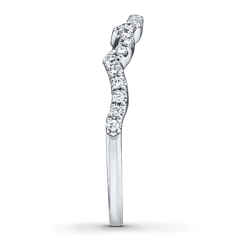 Main Image 3 of Previously Owned Neil Lane Wedding Band 1/6 ct tw Round-cut Diamonds 14K White Gold - Size 5.25