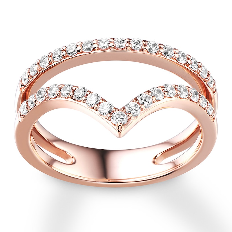 Main Image 1 of Previously Owned Diamond Enhancer Ring 1/2 ct tw Round-cut 14K Rose Gold Size 9.5