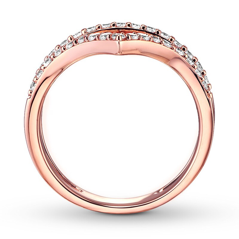 Main Image 2 of Previously Owned Diamond Enhancer Ring 1/2 ct tw Round-cut 14K Rose Gold Size 9.5