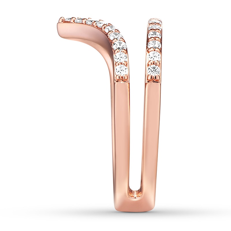 Main Image 3 of Previously Owned Diamond Enhancer Ring 1/2 ct tw Round-cut 14K Rose Gold Size 9.5