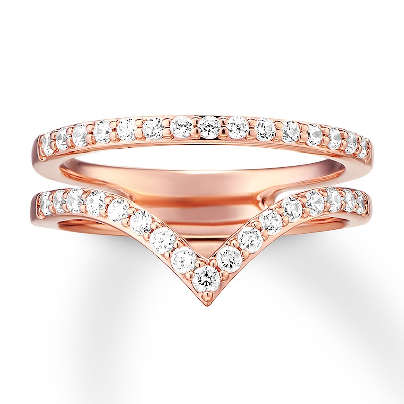 Main Image 4 of Previously Owned Diamond Enhancer Ring 1/2 ct tw Round-cut 14K Rose Gold Size 9.5