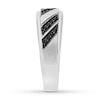 Thumbnail Image 3 of Previously Owned Men's Black Diamond Band 1/4 ct tw Round-cut 10K White Gold Size 13