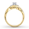 Thumbnail Image 1 of Previously Owned Three-Stone Diamond Engagement Ring 3/8 ct tw Round-cut 14K Yellow Gold - Size 11