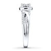 Thumbnail Image 3 of Previously Owned Diamond Engagement Ring 1/2 ct tw Princess & Round-cut 10K White Gold - Size 10
