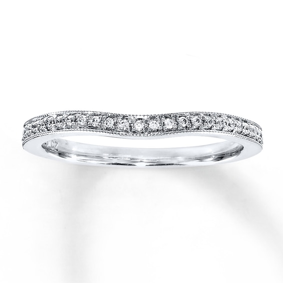 Previously Owned Diamond Wedding Band 1/8 ct tw Round-cut 14K White Gold