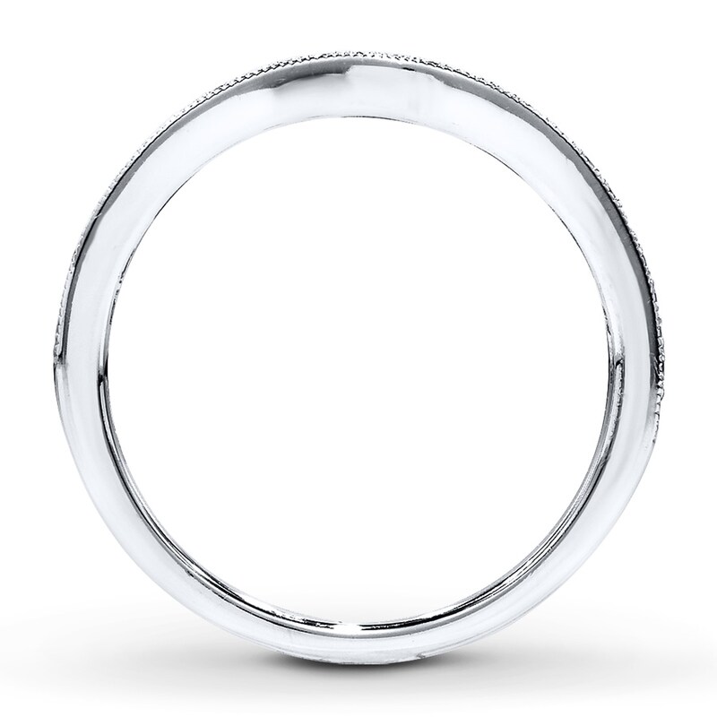 Main Image 2 of Previously Owned Diamond Wedding Band 1/8 ct tw Round-cut 14K White Gold