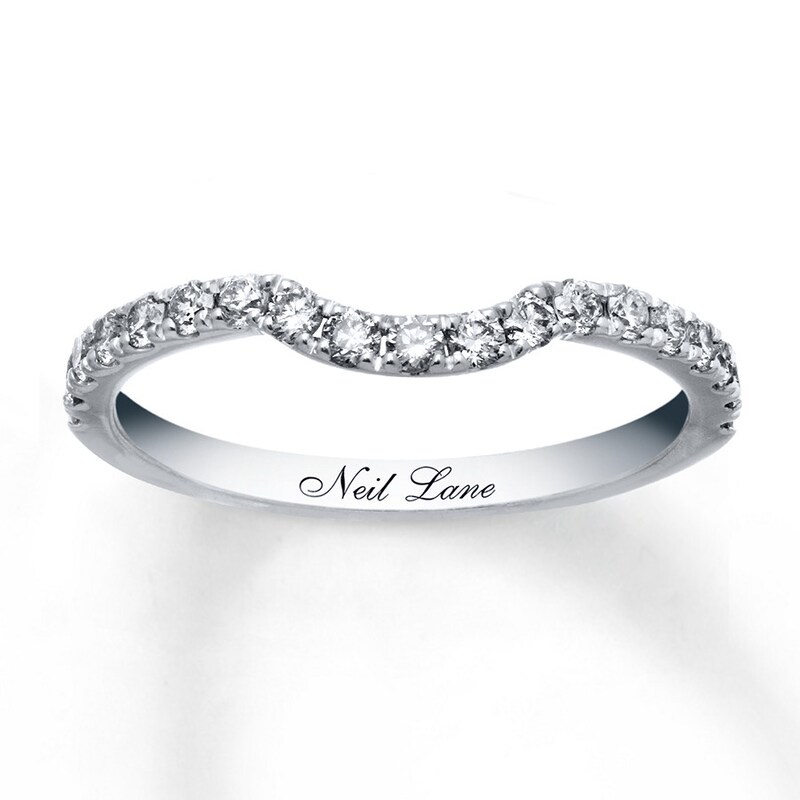 Main Image 1 of Previously Owned Neil Lane Wedding Band 3/8 ct tw Round-cut Diamonds 14K White Gold Size 5.5