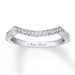Previously Owned Neil Lane Wedding Band 1/8 ct tw Round-cut Diamonds 14K White Gold