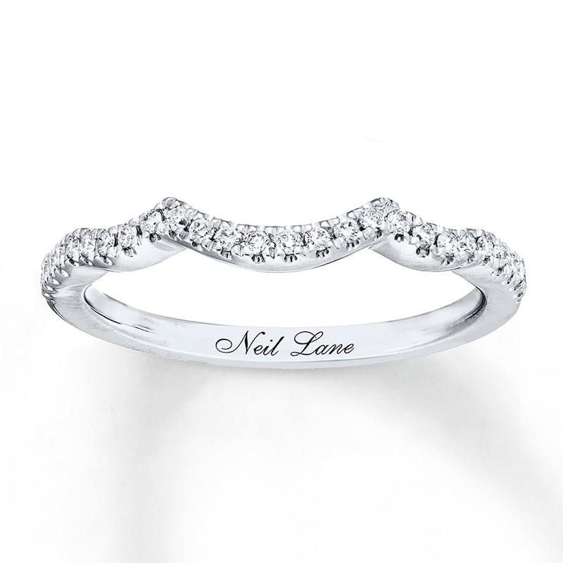 Main Image 1 of Previously Owned Neil Lane Bridal Wedding Band 1/6 ct tw Round-cut Diamonds 14K White Gold