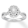 Thumbnail Image 0 of Previously Owned Neil Lane Diamond Engagement Ring 5/8 ct tw Oval & Round-cut 14K White Gold