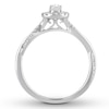 Thumbnail Image 2 of Previously Owned Pear-Shaped Diamond Engagement Ring 1/2 ct tw Pear & Round-cut 14K White Gold