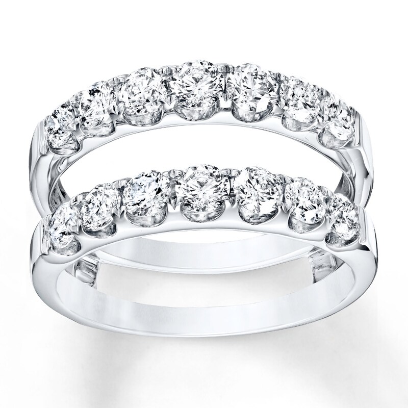 Main Image 1 of Previously Owned Diamond Enhancer Ring 1-1/2 ct tw Round-cut Diamonds 14K White Gold