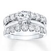 Thumbnail Image 4 of Previously Owned Diamond Enhancer Ring 1-1/2 ct tw Round-cut Diamonds 14K White Gold