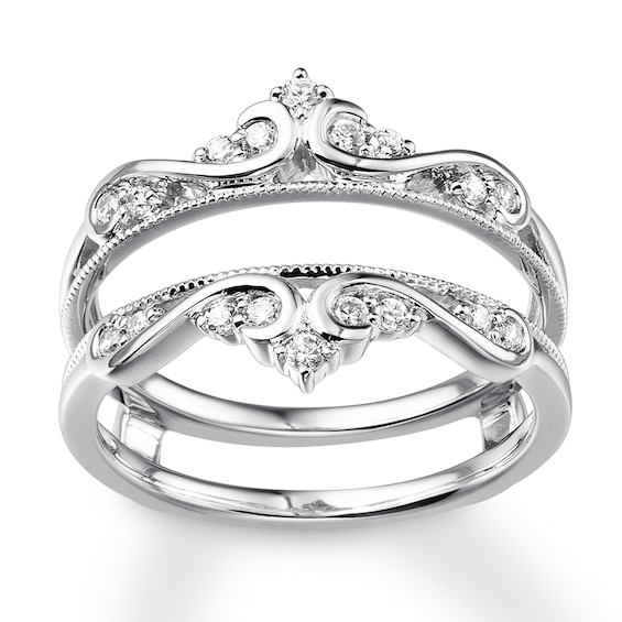 Previously Owned Diamond Insert Ring 1/4 ct tw Round-cut 14K White Gold
