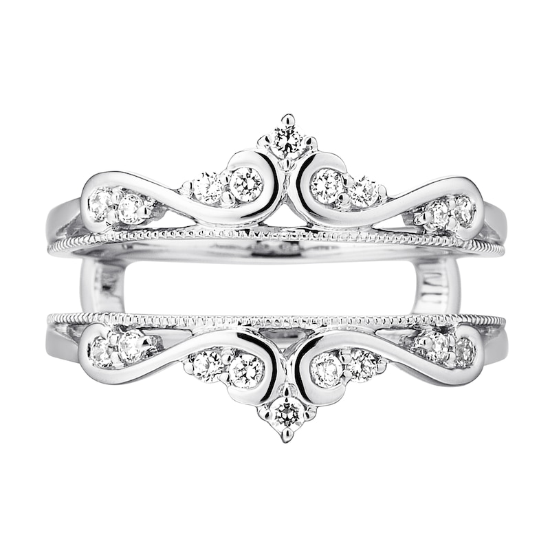 Previously Owned Diamond Insert Ring 1/4 ct tw Round-cut 14K White Gold
