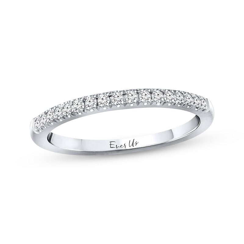 Main Image 1 of Previously Owned Ever Us Diamond Wedding Band 1/6 ct tw Round-cut 14K White Gold