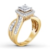 Thumbnail Image 2 of Previously Owned Diamond Engagement Ring 1 ct tw Princess & Round-cut 14K Yellow Gold