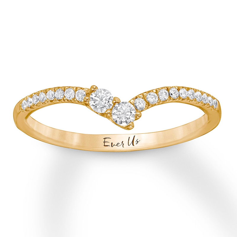 Main Image 1 of Previously Owned Ever Us Diamond Ring 1/3 ct tw Round-cut 10K Yellow Gold