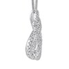 Thumbnail Image 2 of Previously Owned Interwoven Diamond Necklace 1 ct tw Round-cut 10K White Gold 19"