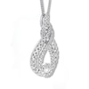 Thumbnail Image 3 of Previously Owned Interwoven Diamond Necklace 1 ct tw Round-cut 10K White Gold 19"